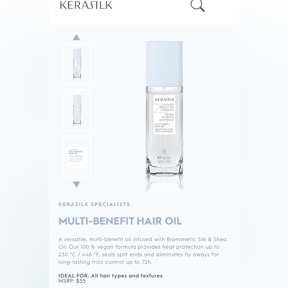 Kerasilk Multi-Benefit Hair Oil
